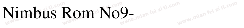 Nimbus Rom No9字体转换